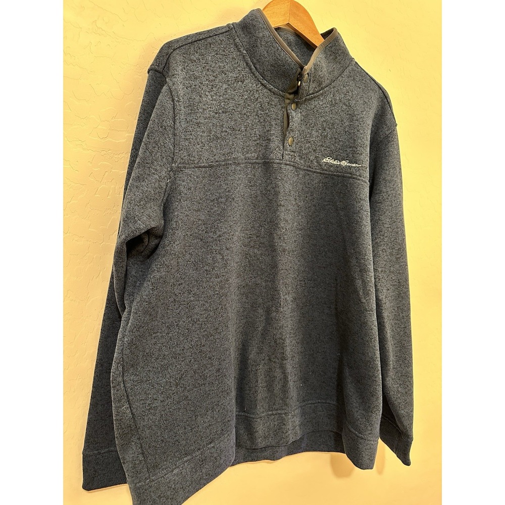 Eddie Bauer Radiator Fleece Snap-Front Pullover Men's Size XXL Blue